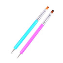 Nail Brush Flower Drawing Paint Rhinestones Pen Manicure Dual-head Nail Art Tool