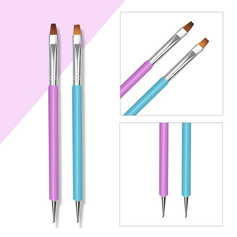 1xNail Art Brush Pens Nail Brushes UV Gel Polish Painting Draw Manicure Brushes