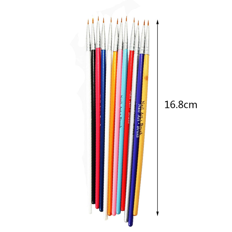 12x Nail Art Design Brush Pen Fine Details Tips Drawing Dotting New