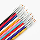 12Pcs Colorful Nail Art Design Brush Pen Fine Details Tips Drawing Paint Set