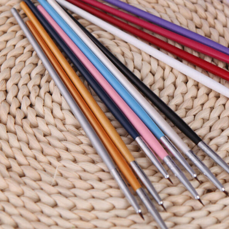 12x Nail Art Design Brush Pen Fine Details Tips Drawing Dotting New