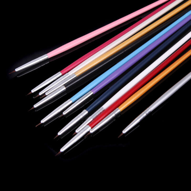 12x Nail Art Design Brush Pen Fine Details Tips Drawing Dotting New
