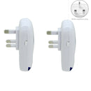 2 PCS 3W Electronic Ultrasonic Anti Mosquito Rat Insect Pest Repeller with Light, UK Plug, AC 90-240V