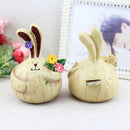 2 PCS Creative Resin Crafts Large Cute Fat Garlic Rabbit Ornaments Home Bar Decoration