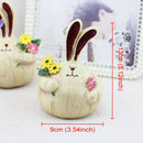 2 PCS Creative Resin Crafts Large Cute Fat Garlic Rabbit Ornaments Home Bar Decoration