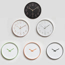 Home Office Room Modern Silent Non Ticking 12 inch Round Decorative Wall Quartz Clock (Silver)