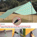20 PCS Outdoor Tent Awnings Windproof Fixing Clip Multifunctional Wind Rope Buckle (Yellow)