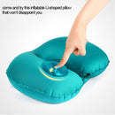 Portable Press Type Automatic Inflating Travel U-shape Neck Pillow (Grey)
