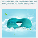 Portable Press Type Automatic Inflating Travel U-shape Neck Pillow (Grey)