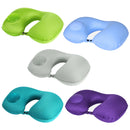 Portable Press Type Automatic Inflating Travel U-shape Neck Pillow (Blue)