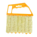 2 PCS Microfiber Blinds Cleaning Brush Slat Dust Cleaner Clip Window Air Conditioner Duster