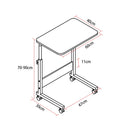 Portable Household Removable White Laptop Desk Table Bedside Desk