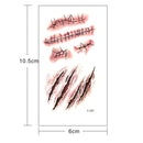 S-165 50 PCS Halloween Terror Wound Realistic Scratches Injury Scar Temporary Tattoo Sticker