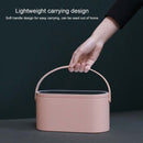 Portable Cosmetic Case Cosmetic Storage Box with Handle & Makeup Mirror & Table Lamp (Pink)