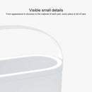 Portable Cosmetic Case Cosmetic Storage Box with Handle & Makeup Mirror & Table Lamp (White)