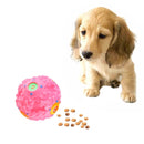 Pet Food Dispenser Squeaky Giggle Quack Sound Training Toy Chew Ball, Size: M, Ball Diameter: 9.2cm(Pink)