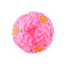 Pet Food Dispenser Squeaky Giggle Quack Sound Training Toy Chew Ball, Size: M, Ball Diameter: 9.2cm(Pink)