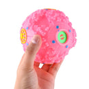 Pet Food Dispenser Squeaky Giggle Quack Sound Training Toy Chew Ball, Size: L, Ball Diameter: 11.5cm(Pink)