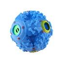 Pet Food Dispenser Squeaky Giggle Quack Sound Training Toy Chew Ball, Size: M, Ball Diameter: 9.2cm(Blue)