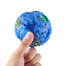 Pet Food Dispenser Squeaky Giggle Quack Sound Training Toy Chew Ball, Size: M, Ball Diameter: 9.2cm(Blue)