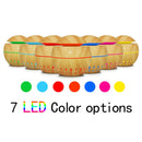 Wood Grain USB Hollowed-out Humidifier Seven Color Aromatherapy Lamp Automatic Alcohol Sprayer with Remote Control(White-1)