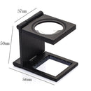 Mini Desk Style 10x Magnification Loupe Metal Antique Magnifier (Black)