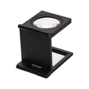Mini Desk Style 10x Magnification Loupe Metal Antique Magnifier (Black)