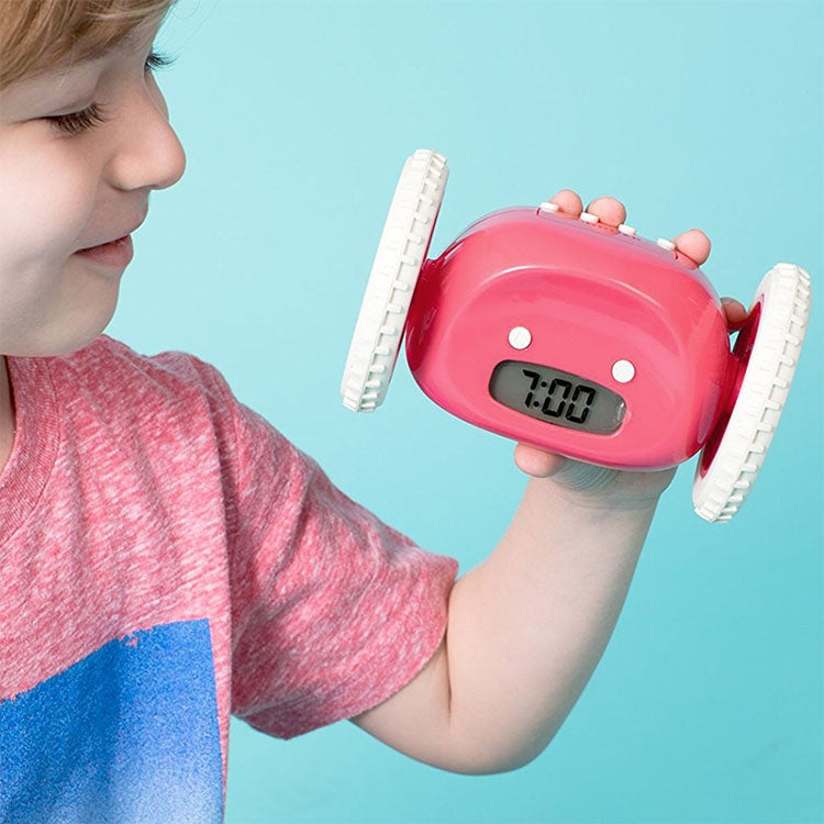 Magic Running Alarm Clock Creative Time Display Screen Alarm Clock(Black)