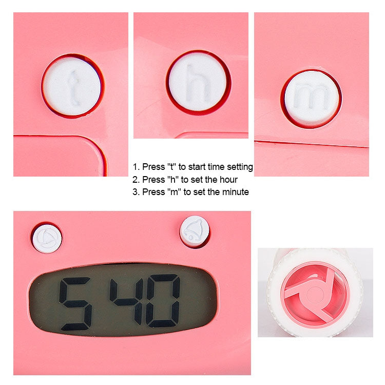 Magic Running Alarm Clock Creative Time Display Screen Alarm Clock(Black)