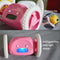 Magic Running Alarm Clock Creative Time Display Screen Alarm Clock(Pink)