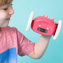 Magic Running Alarm Clock Creative Time Display Screen Alarm Clock(White)