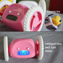 Magic Running Alarm Clock Creative Time Display Screen Alarm Clock(White)