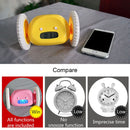 Magic Running Alarm Clock Creative Time Display Screen Alarm Clock(White)