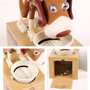 Creative Cartoon Edacious Puppy Automatic Money Eating Coin Saving Box, White Dog