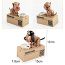 Creative Cartoon Edacious Puppy Automatic Money Eating Coin Saving Box, Light Brown Dog