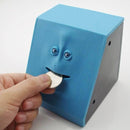 Face Bank Automatic Money Eating Box Coin Saving Box(Blue)
