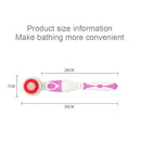Multi-function Electric Waterproof Bath Cleansing Brush Long-handled Massage Brush, with 4 Brush Heads(Orange)