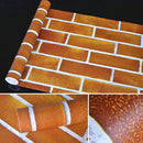 Horizontal Large Brick Creative 3D Stone Brick Decoration Wallpaper Stickers Bedroom Living Room Wall Waterproof Wallpaper Roll, Size: 45 x 1000cm