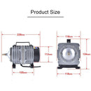 ACO-006 80W 88L/Min Electromagnetic Air Pump Compressor Seafood Fish Tank Increase Oxygen Air Flow Spliter, US Plug