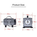 ACO-008 120W 110L/Min Electromagnetic Air Pump Compressor Seafood Fish Tank Increase Oxygen Air Flow Spliter, US Plug