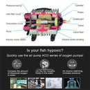 ACO-008A 160W 115L/Min Electromagnetic Air Pump Compressor Seafood Fish Tank Increase Oxygen Air Flow Spliter, US Plug