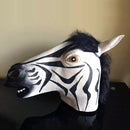 Popular Pretty Halloween Mask Masquerade Emulsion Horse Head Zebra Mask for Men and Women