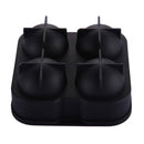 Ball Shape 4-Grid Silicone Ice Cube Mold
