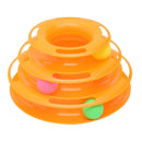 Interactive 3 Layers Tower of Tracks Balls Cat Toy (Orange)