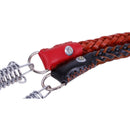 Cowhide Traction Belt Dog Collar Telescopic Dog Rope, Suitable For Medium and Large Dogs, M, Rope Length: 128cm Collar Size: 32-44cm(Brown)