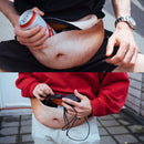 Creative Funny Anti-harassment Artificial Hairy Belly Shape Outdoor Bags, Multifunctional Portable Unisex Sports Belly Waist Bag
