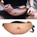 Creative Funny Anti-harassment Artificial Less Hairy Belly Shape Outdoor Bags, Multifunctional Portable Unisex Sports Belly Waist Bag