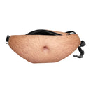 Creative Funny Anti-harassment Artificial Less Hairy Belly Shape Outdoor Bags, Multifunctional Portable Unisex Sports Belly Waist Bag