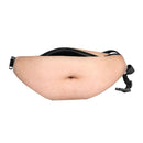 Creative Funny Anti-harassment Artificial Hairless Belly Shape Outdoor Bags, Multifunctional Portable Unisex Sports Belly Waist Bag