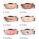 Creative Funny Anti-harassment Artificial Hairless Belly Shape Outdoor Bags, Multifunctional Portable Unisex Sports Belly Waist Bag